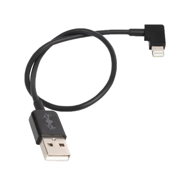 30 cm langes USB-auf-8-Pin-Winkel-Datenkabel für DJI Spark / Mavic Pro / Phantom 3 &amp; 4 / Inspire 1 &amp; 2, USB auf 8 Pin