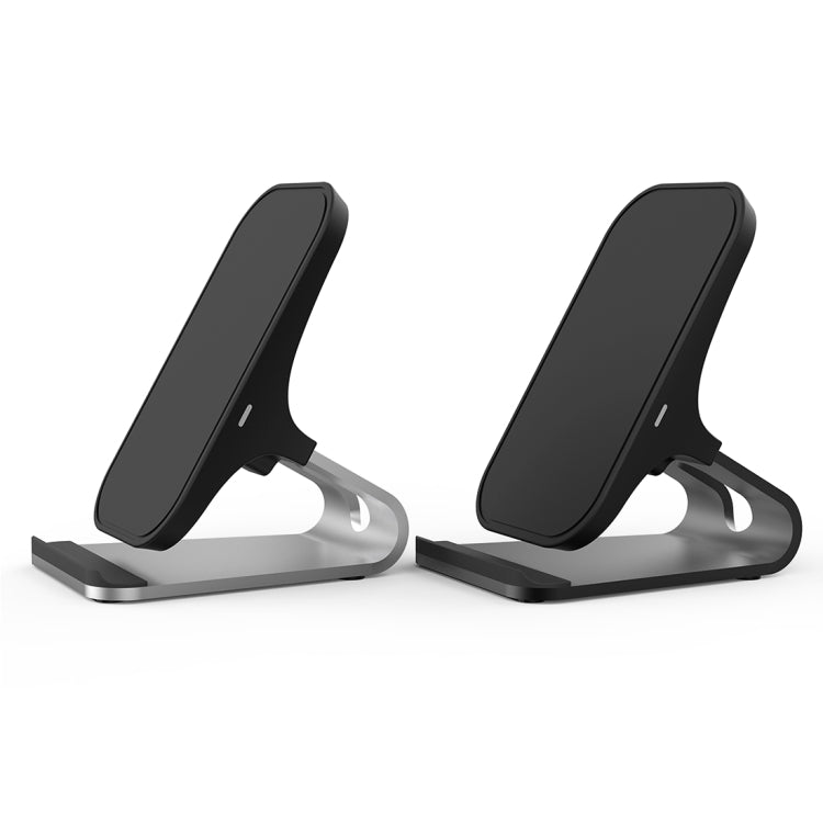 HAMTOD M5 15W Intelligentes Dual-Coil-Design Qi Standard Halterung Kabelloses Ladegerät mit Anzeigeleuchte, unterstützt schnelles Laden, M5 Schwarz, M5 Silber