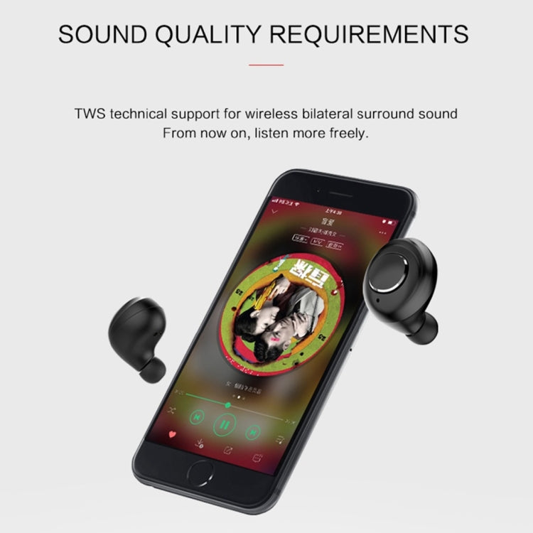 X8 TWS Outdoor-Sport Tragbarer In-Ear Bluetooth V5.0 Ohrhörer mit Ladebox