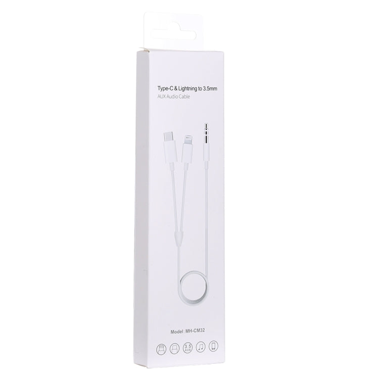 MH-CM32 8-Pin- & Typ-C-auf-3,5mm-Klinken-Mobiltelefon-Audiokabel, MH-CM32