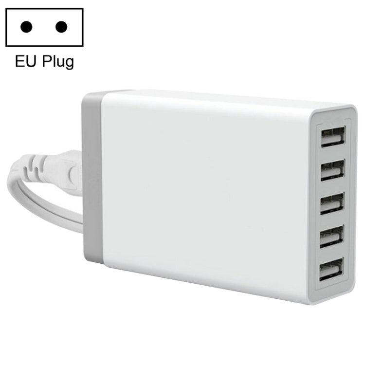 XBX09 40W 5V 8A 5 USB Ports Schnellladegerät Reise-Ladegerät, UK-Stecker(Schwarz), XBX09, 8A