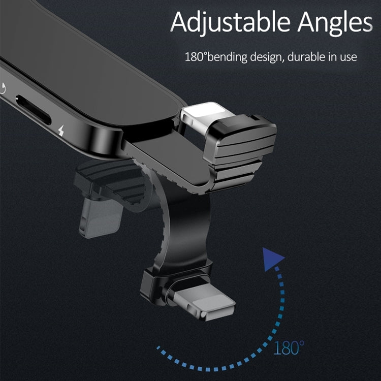 LXS08 8-Pin zu 8-Pin + 3,5mm Audio-Stecker Ringhalter Schnellladeadapter, 8-Pin + 3,5mm