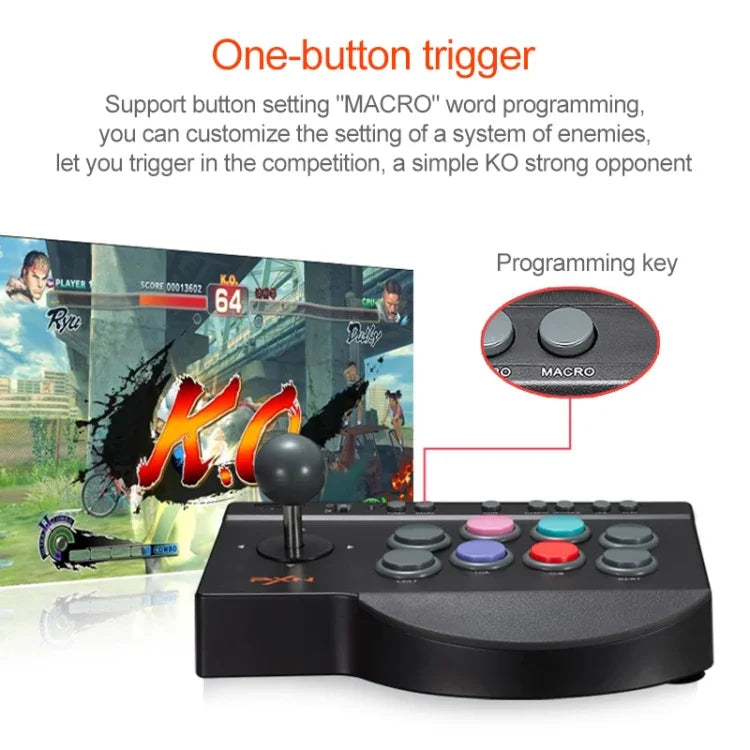 PXN PXN-0082 Gladiator Street Machine Game Handle Rocker Controller für Nintendo Switch / PC / Android-System / PS3 / PS4 / XboxOne, PXN-0082