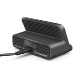 828W 7 in 1 60W QC 3.0 USB-Schnittstelle + 4 USB-Anschlüsse + USB-C / Type-C Schnittstelle + kabelloses Laden Multifunktionsladegerät mit Handyhalterfunktion, UK-Stecker, UK-Stecker Schwarz, UK-Stecker Weiß