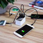 CDA30 20W 3 USB-Anschlüsse + USB-C / Type-C Anschlüsse Multifunktionsladegerät mit LED-Anzeige, UK-Stecker, UK-Stecker