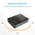 50W 6 USB-Anschlüsse + 2 USB-C / Type-C Anschlüsse + Kabelloses Laden Multifunktionsladegerät mit LED-Anzeige & abnehmbarem Rahmen, AU-Stecker, AU-Stecker