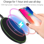 KD-1 Ultradünnes 10W Schnelllade-Wireless-Ladegerät für Android-Telefone & iPhone, Schnelles Laden, Schwarz
