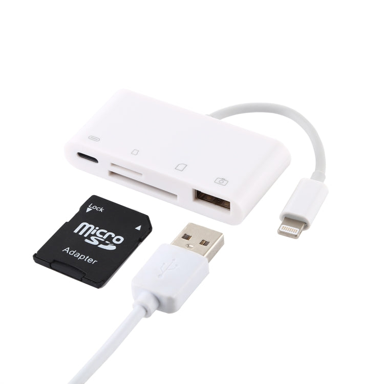NK-108L 8-Pin zu USB + TF-Karten + SD-Karten Kamera-Leser Adapter, Kompatibel mit IOS 9.1 und höher, NK-108L