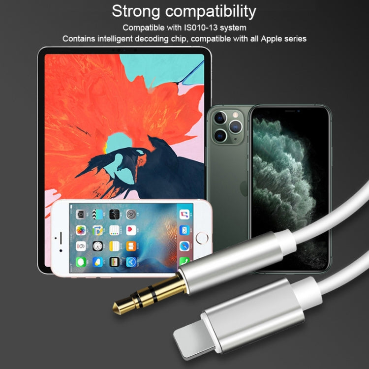 8-Pin-auf-3,5mm-AUX-Audio-Adapterkabel, Länge: 1m