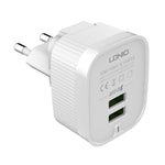 LDNIO A201 2.4A Dual USB Ladekopf Reise-Direktlade-Handyadapter-Ladegerät mit Micro-USB-Datenkabel, Micro-USB