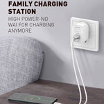 LDNIO A201 2.4A Dual USB Ladekopf Reise-Direktlade-Handyadapter-Ladegerät mit Micro-USB-Datenkabel, Micro-USB