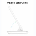 Z5A QI Vertikales magnetisches kabelloses Ladegerät für Mobiltelefone & Apple Watches & AirPods / Samsung Galaxy Buds / Huawei Free Buds, mit Touch-Ringlicht, Z5A