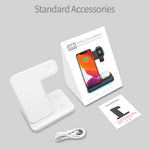 Z5A QI Vertikales magnetisches kabelloses Ladegerät für Mobiltelefone & Apple Watches & AirPods / Samsung Galaxy Buds / Huawei Free Buds, mit Touch-Ringlicht, Z5A