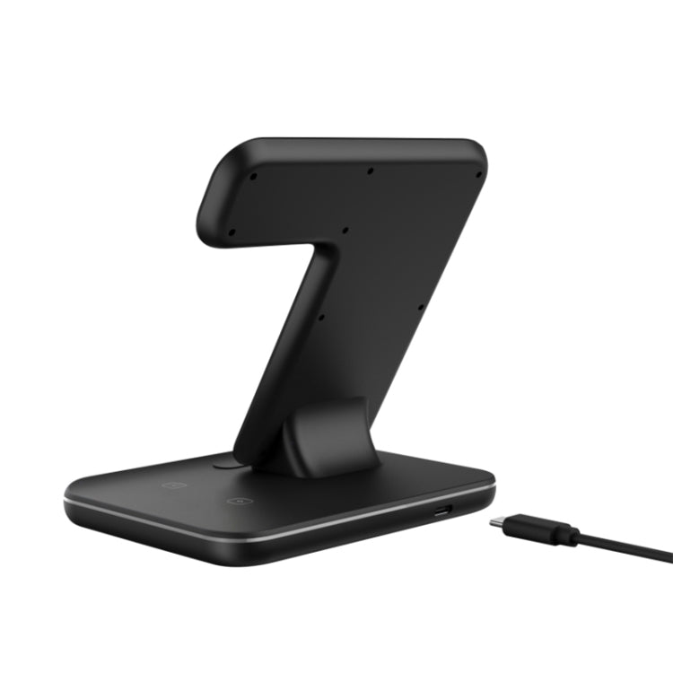 Z5A QI Vertikales magnetisches kabelloses Ladegerät für Mobiltelefone & Apple Watches & AirPods / Samsung Galaxy Buds / Huawei Free Buds, mit Touch-Ringlicht, Z5A