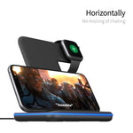 Z5A QI Vertikales magnetisches kabelloses Ladegerät für Mobiltelefone & Apple Watches & AirPods / Samsung Galaxy Buds / Huawei Free Buds, mit Touch-Ringlicht, Z5A
