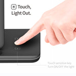 Z5A QI Vertikales magnetisches kabelloses Ladegerät für Mobiltelefone & Apple Watches & AirPods / Samsung Galaxy Buds / Huawei Free Buds, mit Touch-Ringlicht, Z5A