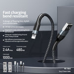 REMAX RC-064i Sury 2 Serie 1m 2.4A USB zu 8 Pin Datenkabel für iPhone, iPad, 8 Pin