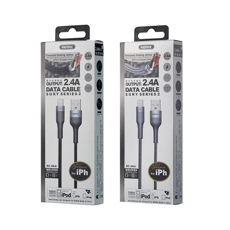 REMAX RC-064i Sury 2 Serie 1m 2.4A USB zu 8 Pin Datenkabel für iPhone, iPad, 8 Pin