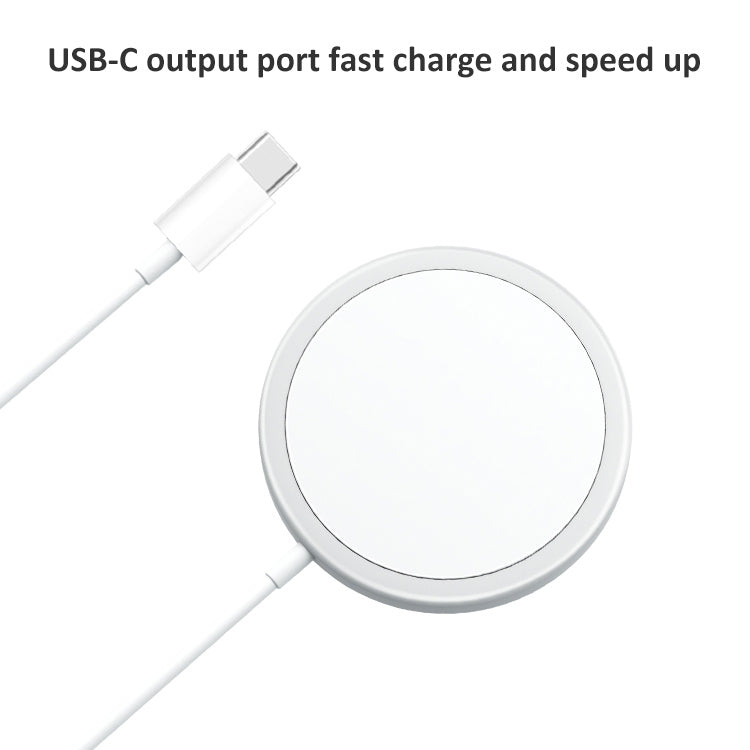 OJD-63 15W Kabelloses magnetisches Magsafe-Ladegerät im runden Stil aus Aluminiumlegierung, magnetisch