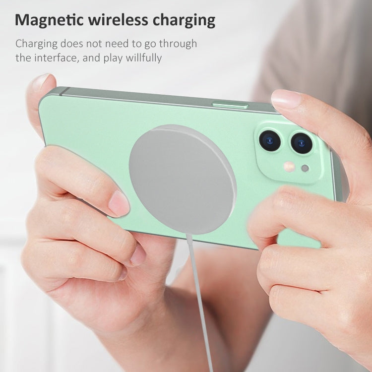 OJD-63 15W Kabelloses magnetisches Magsafe-Ladegerät im runden Stil aus Aluminiumlegierung, magnetisch