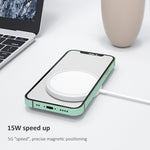 OJD-63 15W Kabelloses magnetisches Magsafe-Ladegerät im runden Stil aus Aluminiumlegierung, magnetisch