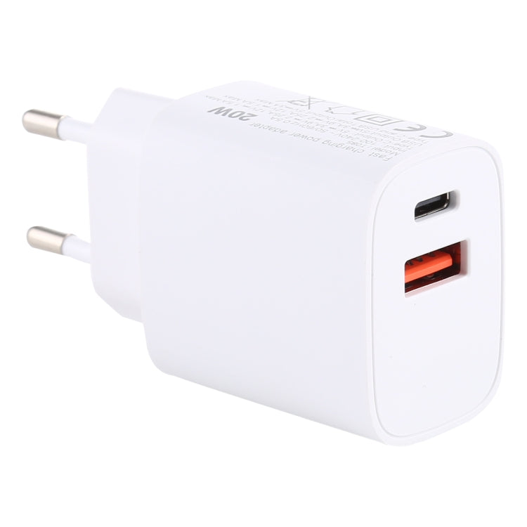 T085 20W USB + Typ-C Schnelllade-Reisenetzteil, EU-Stecker, IP8G0711EU, IP8G0711US