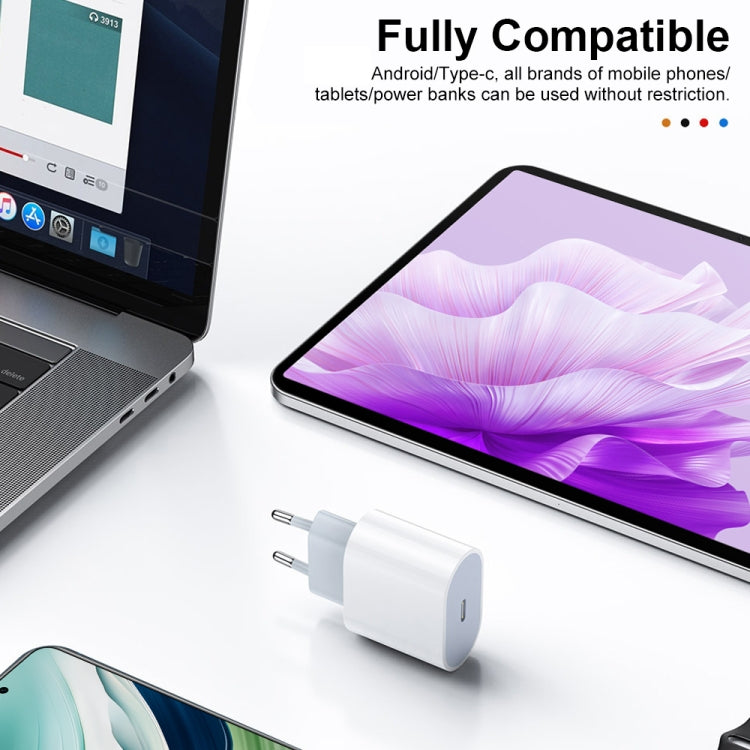 PD 20W USB-C / Type-C Reise-Ladegerät mit einer Schnittstelle, US-Stecker, 20W US-Stecker