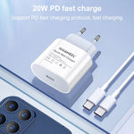 PD 20W USB-C / Type-C Reise-Ladegerät mit einer Schnittstelle, US-Stecker, 20W US-Stecker