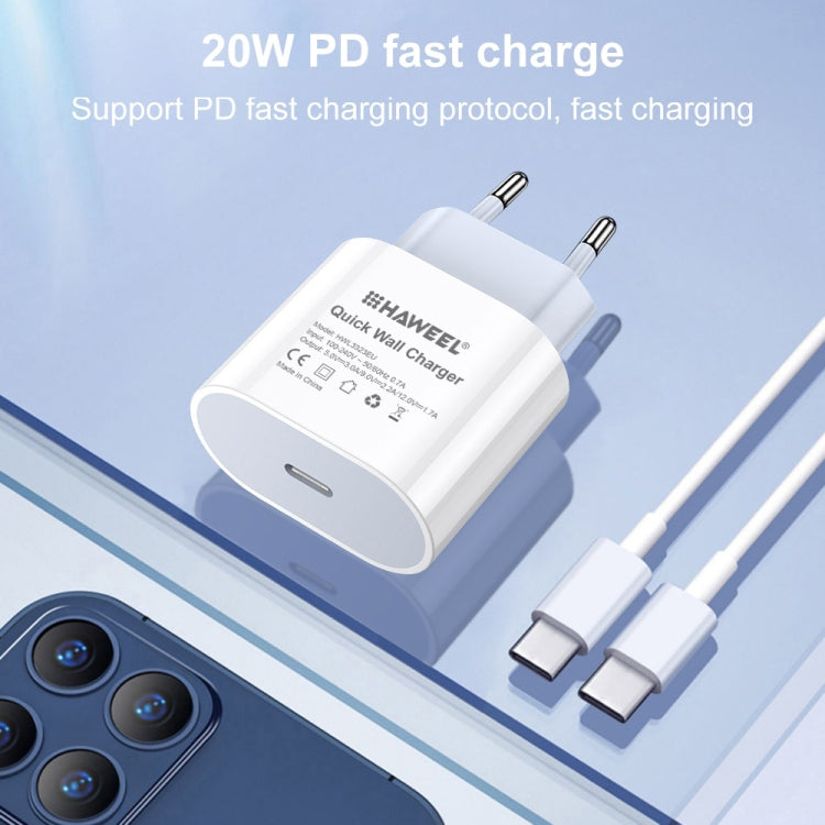 PD 20W USB-C / Type-C Reise-Ladegerät mit einer Schnittstelle, US-Stecker, 20W US-Stecker