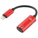 2 in 1 8 Pin Stecker zu Dual 8 Pin Buchse Lade- und Musik-Audio-Kopfhöreradapter, Kompatibel mit allen IOS-Systemen