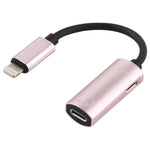 2 in 1 8 Pin Stecker zu Dual 8 Pin Buchse Lade- und Musik-Audio-Kopfhöreradapter, Kompatibel mit allen IOS-Systemen