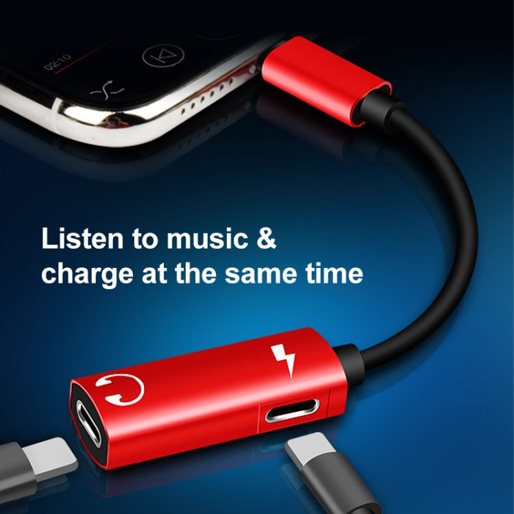 2 in 1 8 Pin Stecker zu Dual 8 Pin Buchse Lade- und Musik-Audio-Kopfhöreradapter, Kompatibel mit allen IOS-Systemen