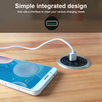 KP-ZMC Embedded-Schreibtisch-Wireless-Ladegerät mit PD+USB-Schnittstelle Kabellänge: 1,2 m