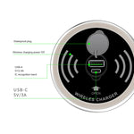 KP-ZMC Embedded-Schreibtisch-Wireless-Ladegerät mit PD+USB-Schnittstelle Kabellänge: 1,2 m