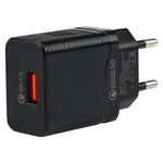 LZ-728 2 in 1 18W QC 3.0 USB Interface Travel Charger + USB to 8 Pin Data Cable Set, EU Plug, Cable Length: 1m, with 8 Pin Cable