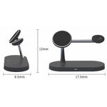 T268 5-in-1 15W Multifunktionale magnetische kabellose Ladestation für iPhone 12 Serie & Apple Watchs & AirPods 1 / 2 / Pro, mit LED-Licht