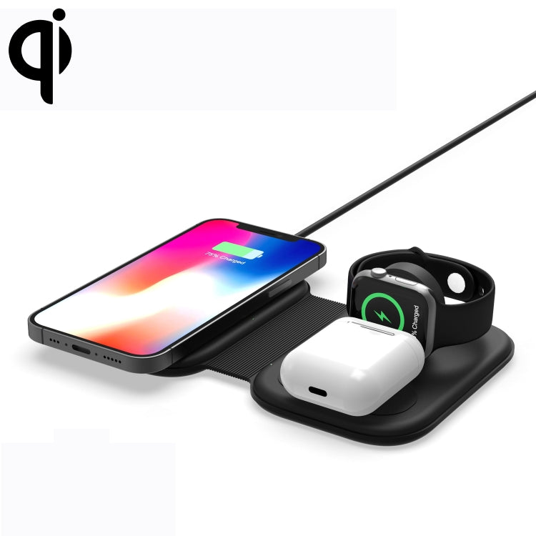 F20 3-in-1 15W Multifunktions-Magnet-Faltbares Kabelloses Ladegerät für iPhone-Serien & Apple Watches & AirPods, F20
