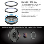 APEXEL APL-HB10X Makroobjektiv Teleobjektiv Clip + Sternlichtfilter + CPL Handyobjektiv Kit, APL-HB10X