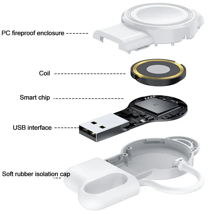 adj-983 Tragbares magnetisches kabelloses Ladegerät für Apple Watch, adj-983