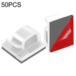 HG2392 50 Stück Desktop-Datenkabel-Organizer-Befestigungsclip, Gummi-Typ: Rot und Grau, 50 Stück / Rot und Grau