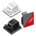 HG2392 50 Stück Desktop-Datenkabel-Organizer-Befestigungsclip, Gummi-Typ: Rot und Grau, 50 Stück / Rot und Grau