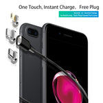 M11 3-in-1 5A USB auf 8 Pin + Micro USB + USB-C / Typ-C Nylon geflochtenes magnetisches Datenkabel, Kabellänge: 2m, 8 Pin + Micro USB + USB-C / Typ-C