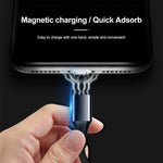 M11 3-in-1 5A USB auf 8 Pin + Micro USB + USB-C / Typ-C Nylon geflochtenes magnetisches Datenkabel, Kabellänge: 2m, 8 Pin + Micro USB + USB-C / Typ-C