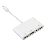 4-in-1 8-Pin auf Dual USB + 3,5mm AUX + HDMI OTG Audio Digital AV Adapter