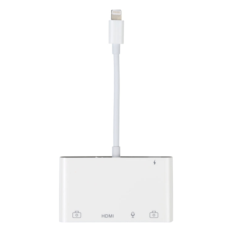 4-in-1 8-Pin auf Dual USB + 3,5mm AUX + HDMI OTG Audio Digital AV Adapter