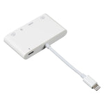 4-in-1 8-Pin auf Dual USB + 3,5mm AUX + HDMI OTG Audio Digital AV Adapter