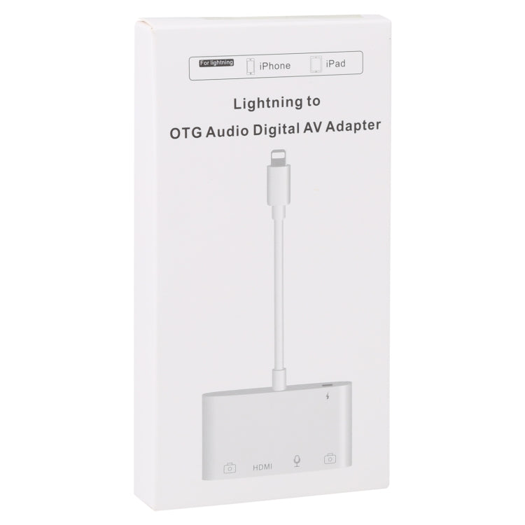 4-in-1 8-Pin auf Dual USB + 3,5mm AUX + HDMI OTG Audio Digital AV Adapter