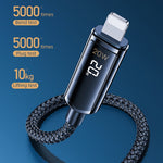 REMAX RC-128i 20W Typ-C / USB-C auf 8 Pin Intelligentes Digitalanzeige Zinklegierung Geflochtenes Lade-Datenkabel, Länge: 1,2m
