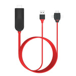 MiraScreen L7-8 3-in-1 8-Pin + Micro-USB + USB-C / Typ-C auf HDMI Videokonverterkabel, Kabellänge: 2m, 3-in-1 HDMI