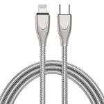 ADC-009 USB-C / Typ-C auf 8-Pin Zinklegierungsschlauch Schnelllade-Datenkabel, Kabellänge: 1m, USB-C / Typ-C auf 8-Pin